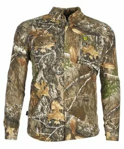 Hot Sale 😍 Scent Blocker Mens Blocker Outdoor Fused Button Up 👚 Shirt 🧨