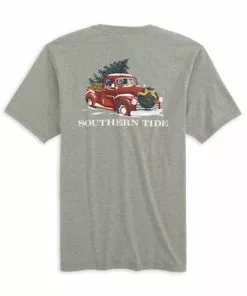Wholesale ⌛ Southern Tide Men's Short Sleeve Snowy Truck T-Shirt 😍