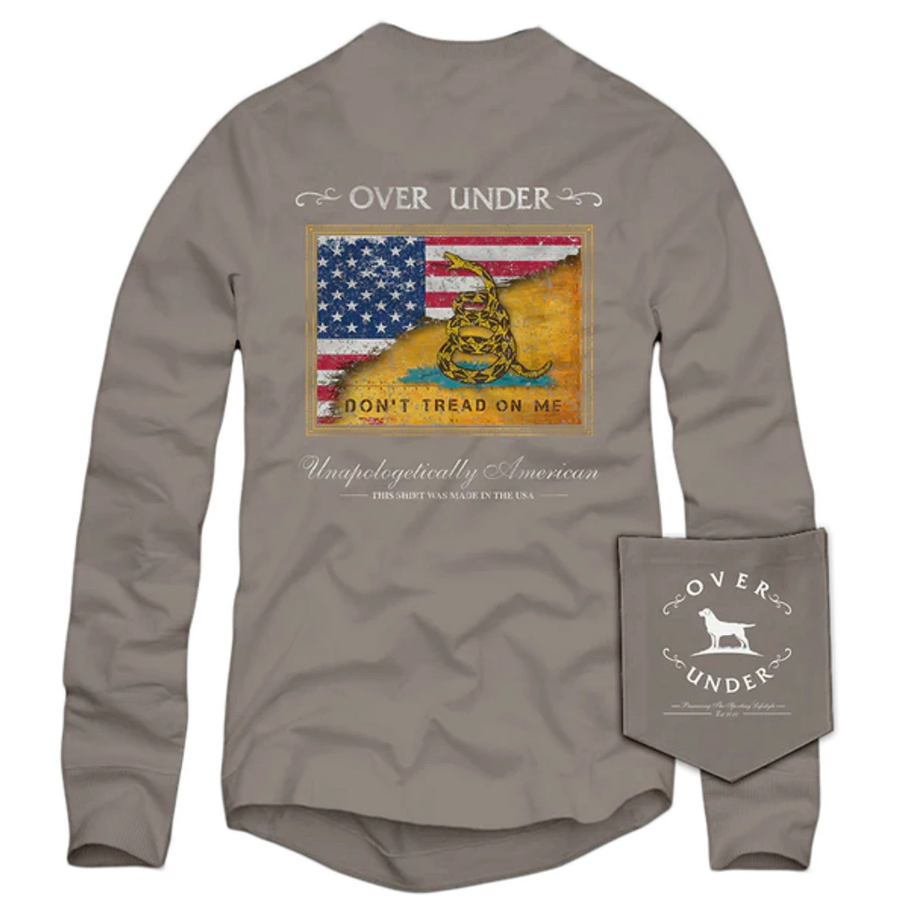 Buy ❤️ OVER UNDER CLOTHING OVER UNDER Long Sleeve Flag T-Shirt ✨ 3 Buy ❤️ OVER UNDER CLOTHING OVER UNDER Long Sleeve Flag T-Shirt ✨