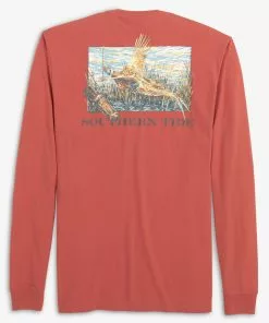 Buy 🎁 Southern Tide Men's Long Sleeve Fowl Call Pheasant Tee 😉