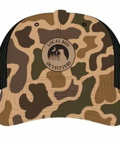 Discount ⭐ Local Boy Outfitters Local Boy Leather Patch Hat - Old School Camo 🛒