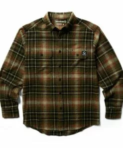 Top 10 🔥 Wolverine Glacier Heavyweight Long Sleeve Flannel- Khaki Plaid ✔️
