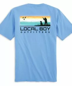 Budget ⌛ Local Boy Outfitters Local Boy Taking Aim T-Shirt - Washed Denim 🎉