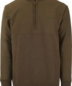 Cheap 🛒 Drake Men's Solid 1/4 Zip Wool Sweater 👍