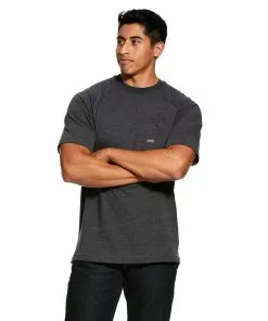 Top 10 ❤️ Ariat International Ariat Rebar Cotton Strong T-Shirt - Charcoal Heather 🥰
