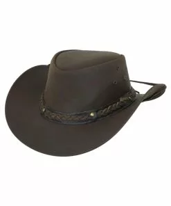 Outlet 🤩 OUTBACK TRADING COMPANY Outback Trading Co. Wagga Wagga Leather Hat 🛒