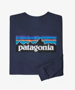 Brand new 🧨 PATAGONIA INC. Patagonia Men's Long Sleeve P-6 Logo Responsibili-Tee 🥰