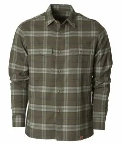 Budget 💯 Banded Men's Everglades Flannel 👕 Shirt ✔️ -Frogg Toggs-shop dark olive 28536.1664885493