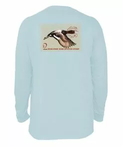 Deals 🧨 Coastal Cotton Ether Scaup Duck Stamp Long Sleeve T-Shirt 😉