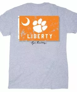 Wholesale 🤩 Palmetto 👚 Shirt Co. Clemson Liberty Flag T-Shirt ⭐