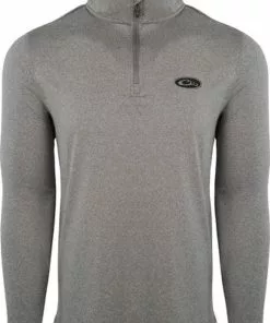 Top 10 🤩 Drake MicroLite Performance Half Zip Grey Heather 🔥
