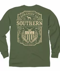 Cheap ✨ Straight Up Southern God Guns Label Long Sleeve T-Shirt ❤️