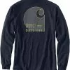 New ๐ Carhartt Men's Loose Fit Heavyweight Long Sleeve Pocket Tough Graphic T-Shirt ๐ 1 New ๐ Carhartt Men's Loose Fit Heavyweight Long Sleeve Pocket Tough Graphic T-Shirt ๐ -Frogg Toggs-shop navy 95524.1667500707