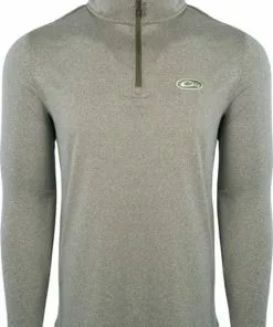 Flash Sale 🔥 Drake MicroLite Performance Half Zip Olive Heather 🎁