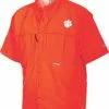 Coupon ⭐ Drake Clemson Wingshooter's 👕 Shirt Short Sleeve 🛒 -Frogg Toggs-shop orange 16497.1666618531