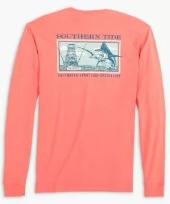 Budget ⭐ Southern Tide Men's Marlin Graphic Long Sleeve T-Shirt 🧨