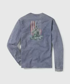 Cheap 💯 Southern 👚 Shirt Co. Birdshot USA Long Sleeve Tee 😀